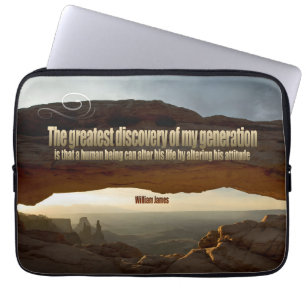 Funda Para Portátil William James Cita Inspiradora "actitud"