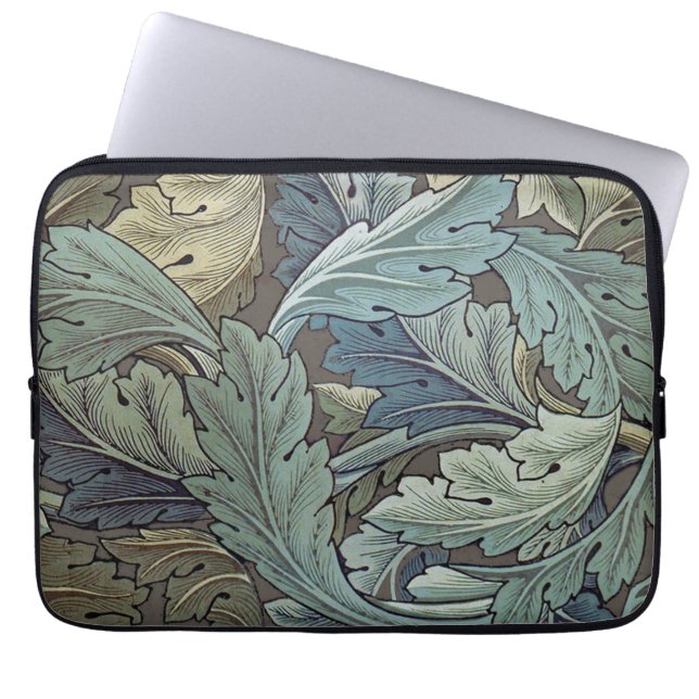 Funda Para Portátil William Morris Acanthus Sage Flor Floral Botánica (Frente)
