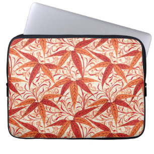 Funda Para Portátil William Morris Bamboo Print, Naranja mandarín