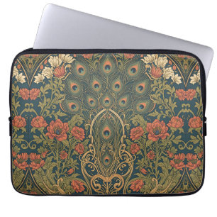 Funda Para Portátil William Morris El Pavo Real Vintage Art Nouveau