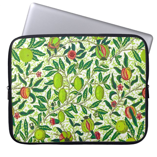 Funda Para Portátil William Morris Fruta Exótica, Lime Green (Frente)