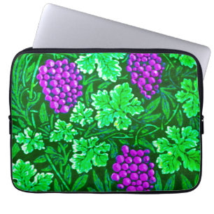 Funda Para Portátil William Morris Grapevine, morado y verde
