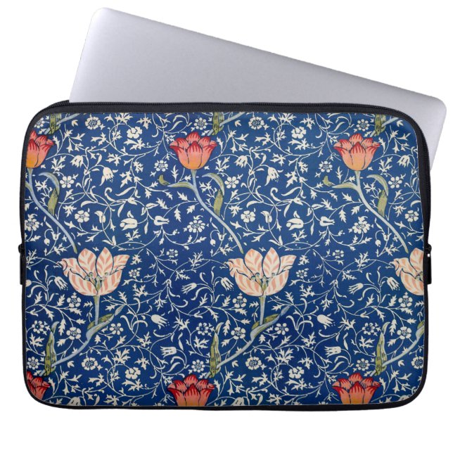 Funda Para Portátil William Morris Medway Blue Floral (Frente)