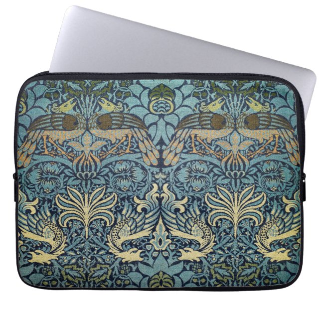 Funda Para Portátil William Morris Peacock and Dragon Woven Design (Frente)