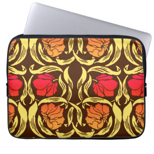 Funda Para Portátil William Morris Pimpernel, Rust Naranja y Brown