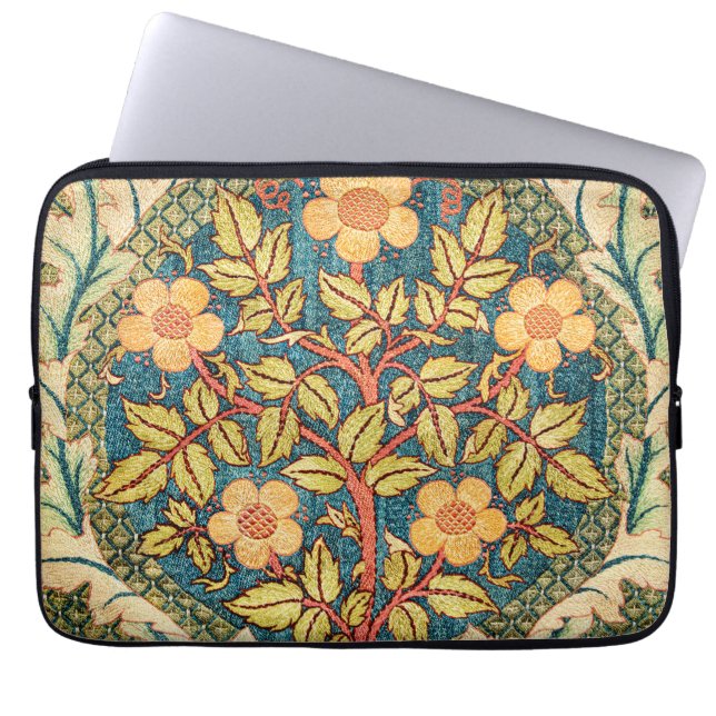 Funda Para Portátil William Morris Rosa Wreath (Frente)