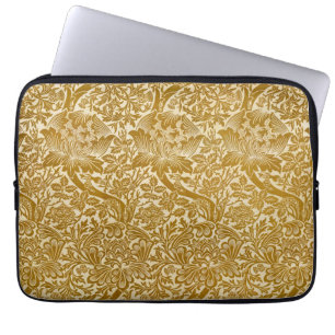 Funda Para Portátil William Morris Rosa y Thistle Floral Golden