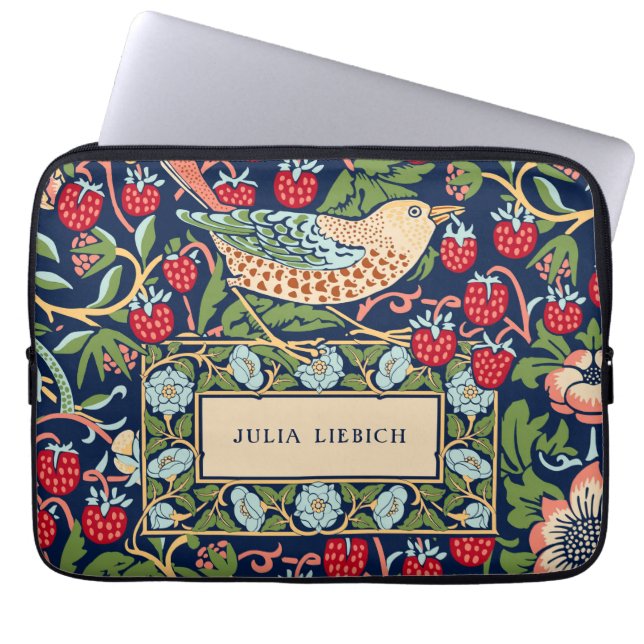 Funda Para Portátil William Morris Strawberry Thief Laptop Sleeve (Frente)