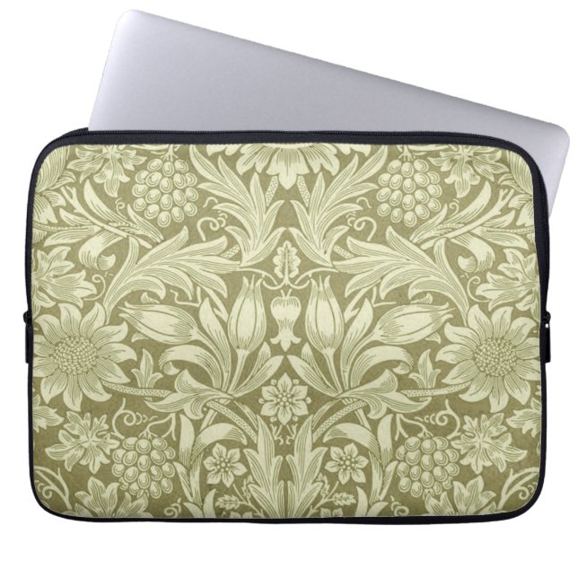 Funda Para Portátil William Morris Sunflower Green Flower (Frente)