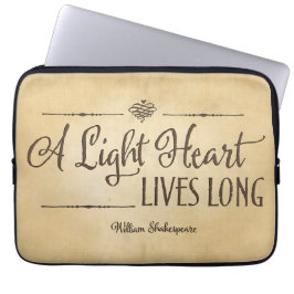 Funda Para Portátil William Shakespeare cita Inspiradora larga en vivo