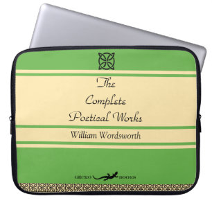 Funda Para Portátil William Wordsworth Poemas Portada del Libro Retro