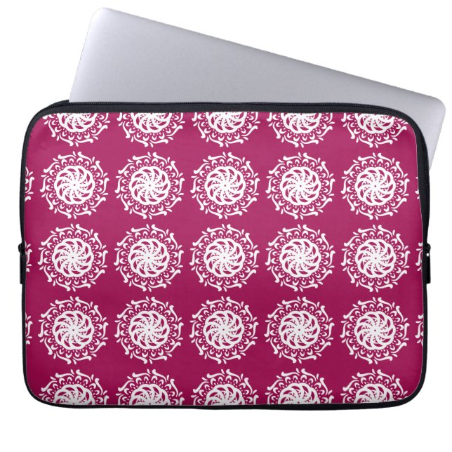 Funda Para Portátil Wine Mandala (Frente)