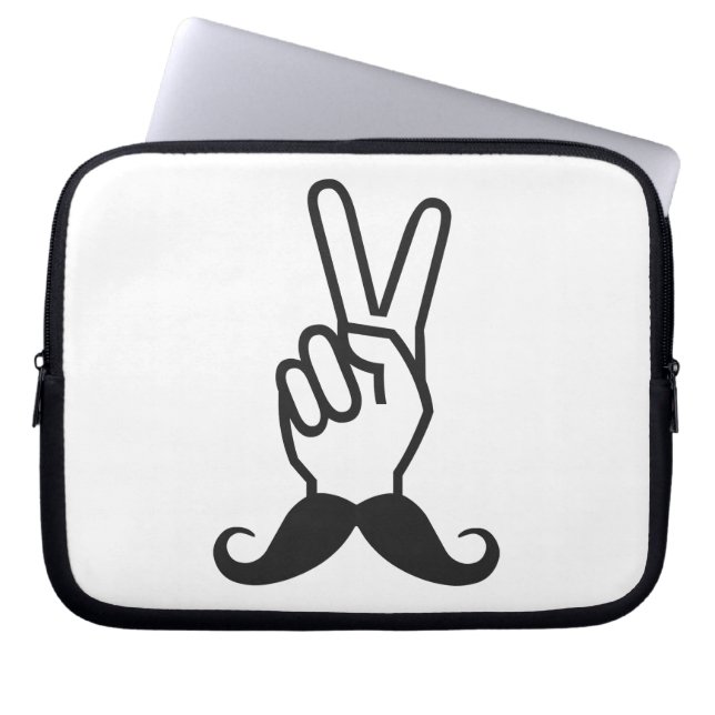 Funda Para Portátil Winning Mustache custom laptop sleeve (Frente)