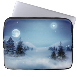 Funda Para Portátil Winter Wonderland de noche