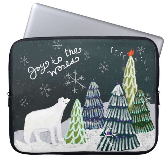 Funda Para Portátil Winter Wonderland Polar Bear Laptop Sleeve (Frente)