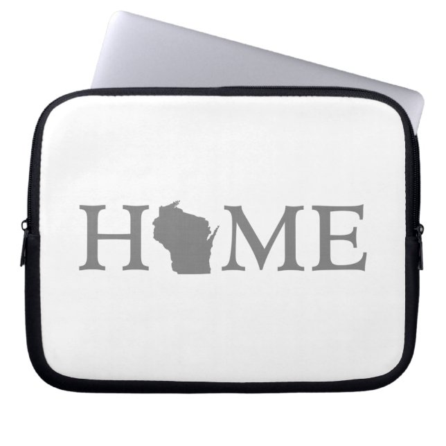 Funda Para Portátil Wisconsin Home State Word Art (Frente)