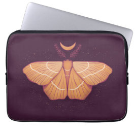 Funda Para Portátil Witchy Moth Moon Purple Magic Insect