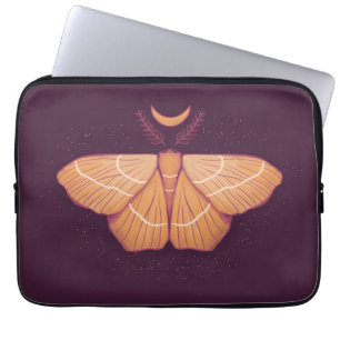Funda Para Portátil Witchy Moth Moon Purple Magic Insect