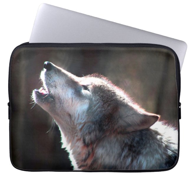 Funda Para Portátil Wolf Howling Lone Wolf (Frente)