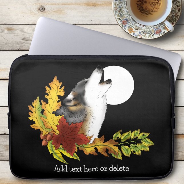 Funda Para Portátil Wolf Howling Moon (Subido por el creador)