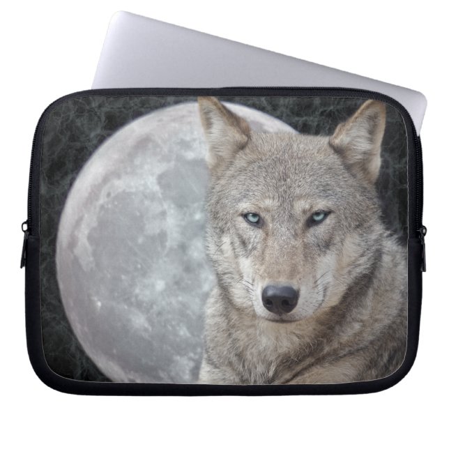 Funda para portátil Wolf Moon (Frente)