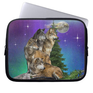Funda Para Portátil Wolf y Moon