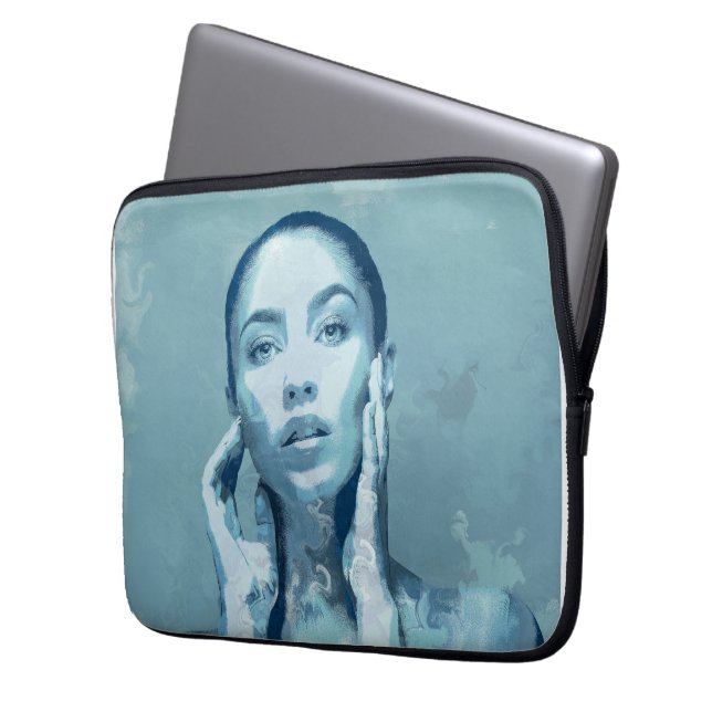 Funda Para Portátil "Woman in Blue" (Anverso izquierdo)