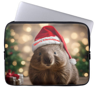 Funda Para Portátil "Wombat Wonderland: Una noche de Navidades acogedo