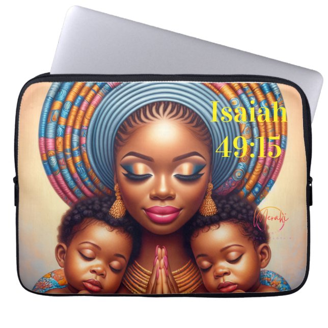 Funda Para Portátil Women and child Isaiah 49:15: (Frente)