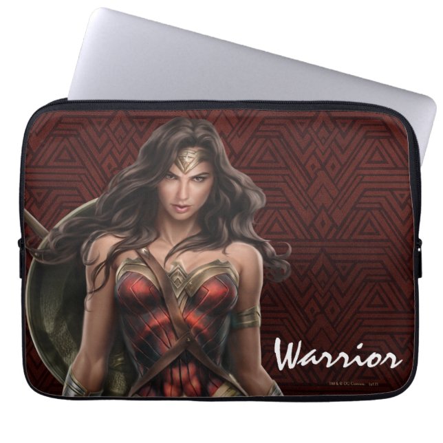 Funda Para Portátil Wonder Woman Battle Ready Comic Art (Frente)