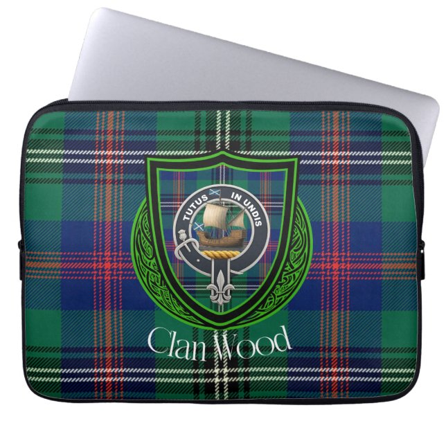 Funda Para Portátil Wood Scottish Clan Tartan and Crest  (Frente)