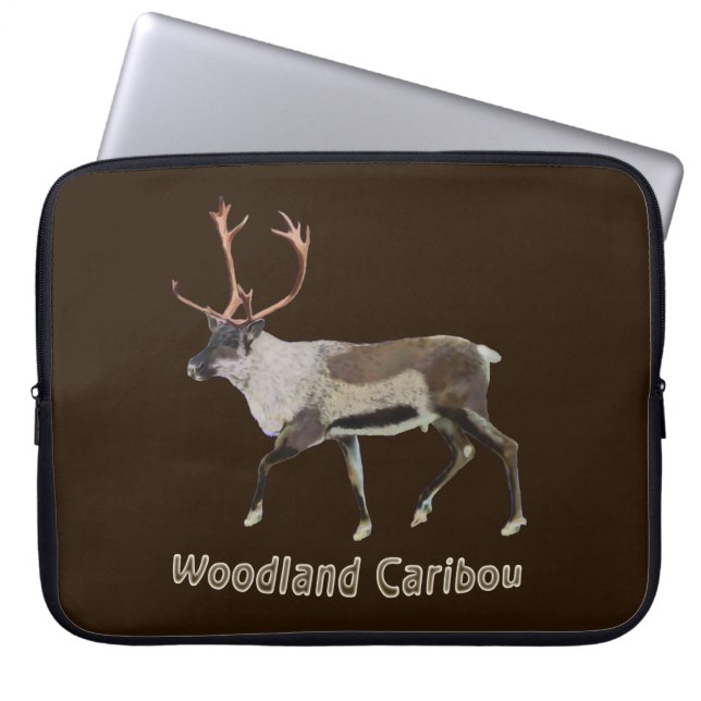 Funda Para Portátil Woodland Caribou (Frente)