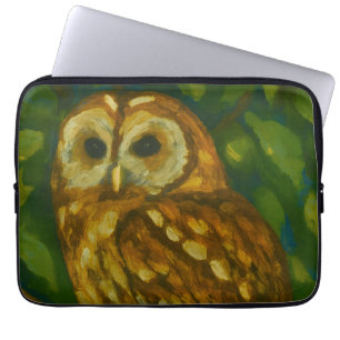 Funda Para Portátil Woodland Watcher - Arte de búho realista