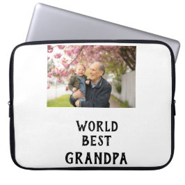 Funda Para Portátil World best Grandpa photo name father's day grandpa