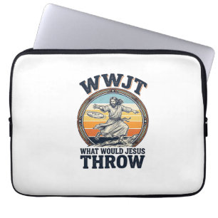 Funda Para Portátil WWJT Qué Lanzaría Jesús Camiseta de Disco Vintage_