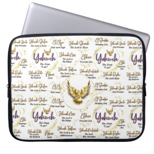 Funda Para Portátil Yahweh- Nombres de Dios (Funda de laptops 15 pulga