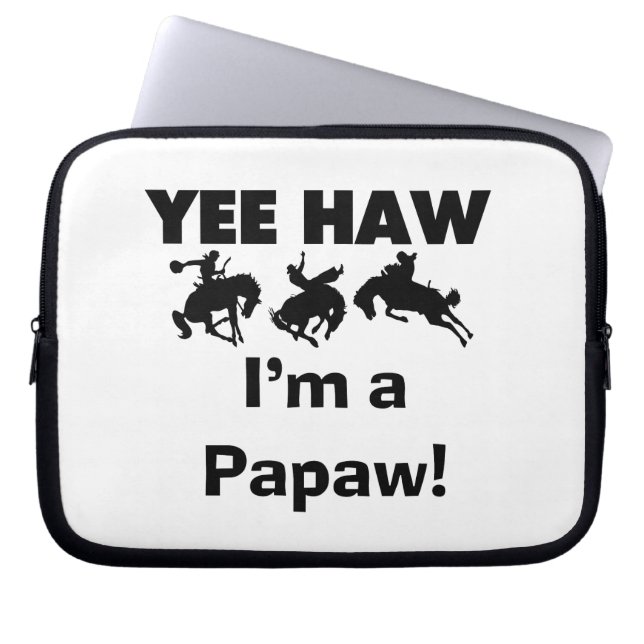 Funda Para Portátil Yee Haw, soy camisetas Papaw y regalos (Frente)