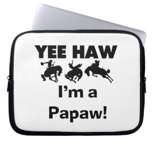 Funda Para Portátil Yee Haw, soy camisetas y regalos de Papaw