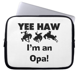 Funda Para Portátil Yee Haw Soy una camiseta y regalo de Opa