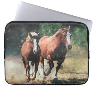 Funda Para Portátil Yegua y potro del caballo de proyecto