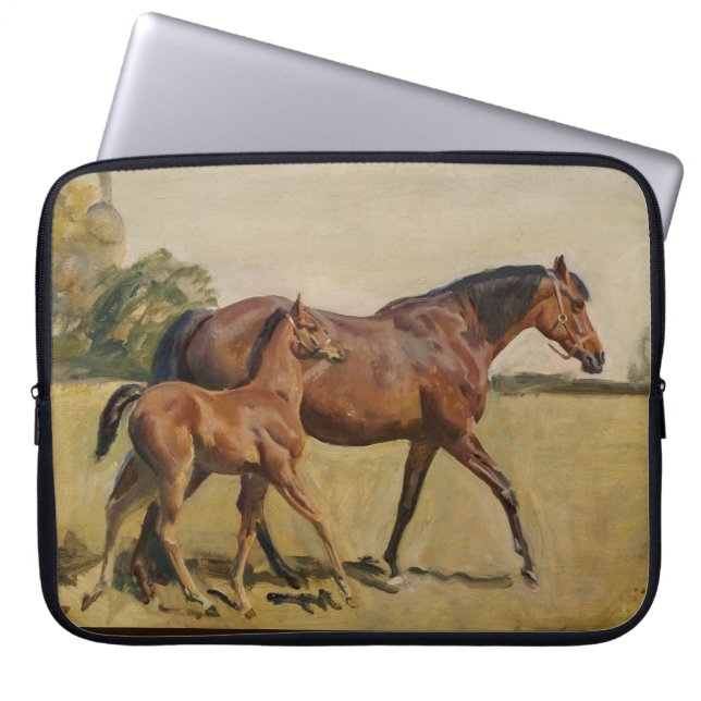 Funda Para Portátil Yegua y potro por Munnings (Frente)