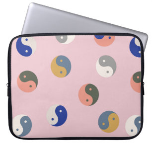Funda Para Portátil Yin y yang sin fisuras, espiritual repetible