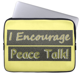 Funda Para Portátil "¡Yo animo a hablar de paz!" Diseño Cuto. ¡Hazte c