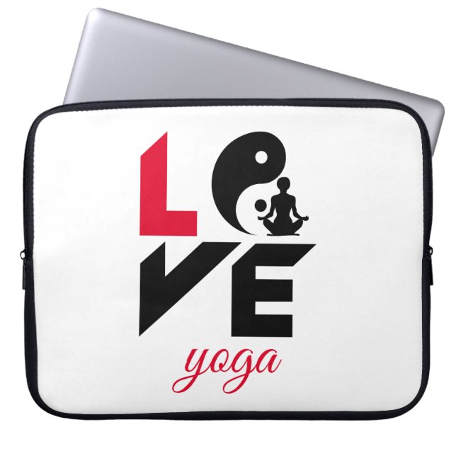 Funda Para Portátil Yoga de amor (Frente)