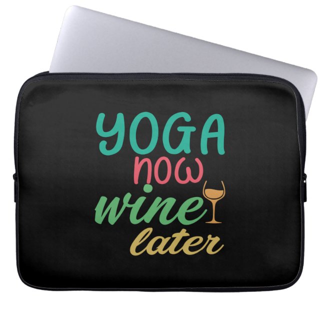 Funda Para Portátil Yoga Lover | Yoga Now Wine Después (Frente)
