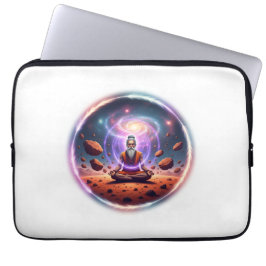 Funda Para Portátil Yogi Cósmico en Arte de Meditación de Marte