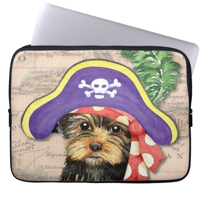 Funda Para Portátil Yorkie Pirate (Frente)