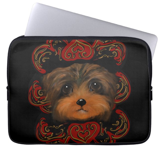 FUNDA PARA PORTÁTIL YORKIE POO (Frente)
