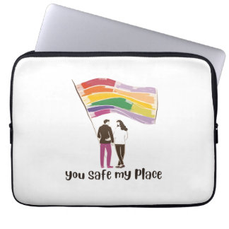 Funda Para Portátil You Are My Safe Place – LGBTQ Pride Love Sticker
