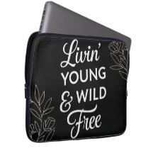 Young, Wild, & Free- Yin Yang Laptop Sleeve